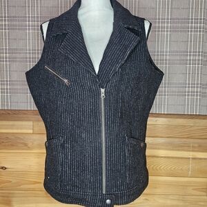 Woolrich Black Pinstripe Vest